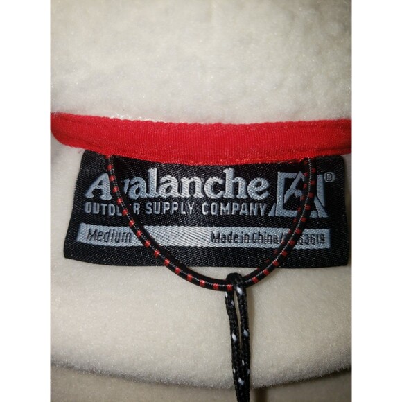 Avalanche Fleece Jacket Unisex M Cream Charcoal Gray MSRP $138 NWT - Picture 8 of 14